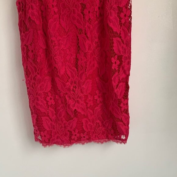 Adrianna Papell Vibrant Pink Lace Dress - Picture 7 of 12